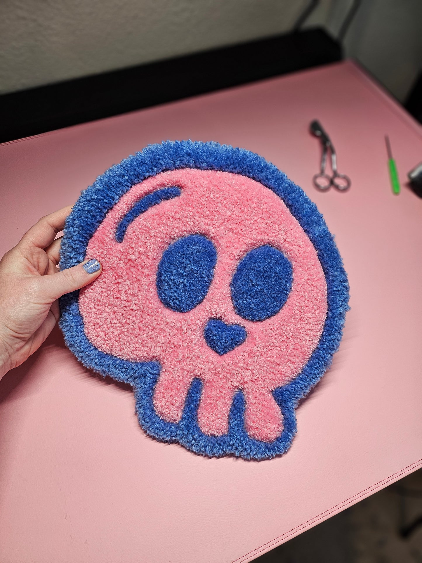 Bubblegum Skull Rug